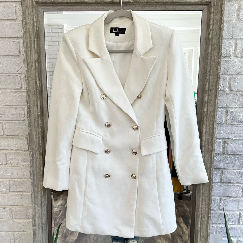 Winter White double breasted coat